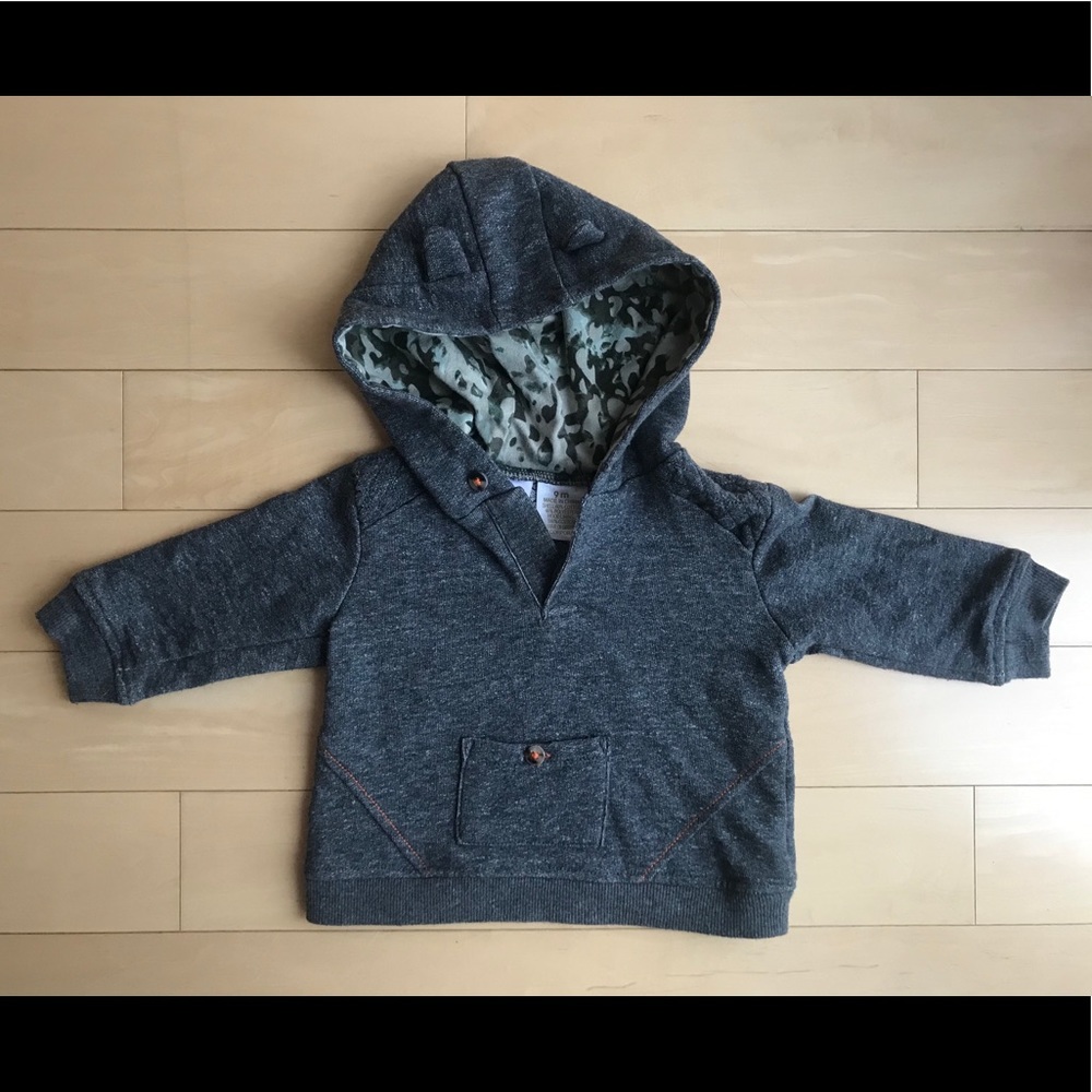 Baby Size 9 months - Grey Bear Hoodie